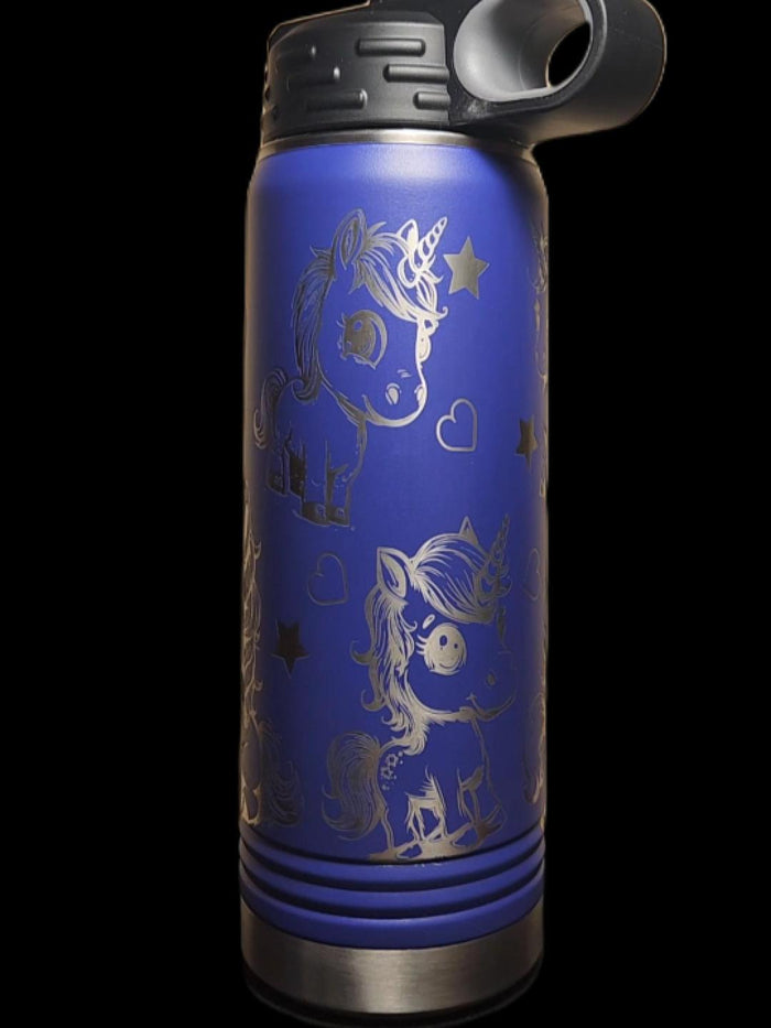 Baby Unicorn Bottle - Multiple Sizes, Colors, and Laser Customization