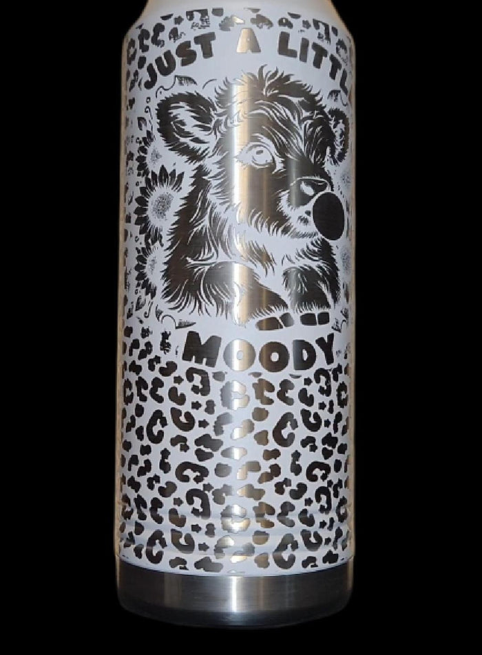 Highland Cow Calf Bottle - Multiple Sizes, Colors, and Laser Customization