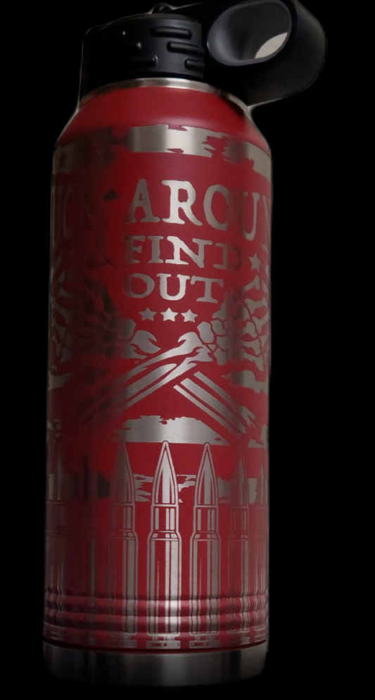 Premium Design F Around Water Bottle