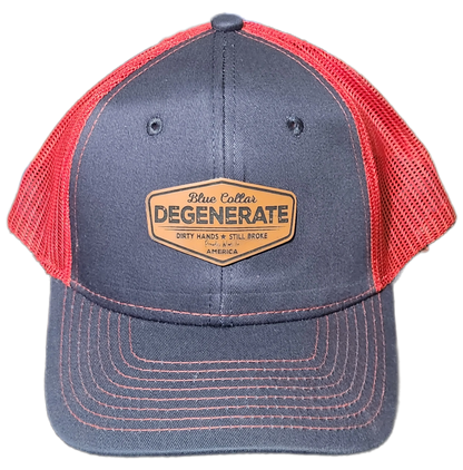 Blue Collar Degenerate Hat - Snap-Back Patch Cap Epic Sports