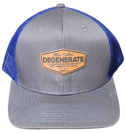 Blue Collar Degenerate Hat - Snap-Back Patch Cap Epic Sports