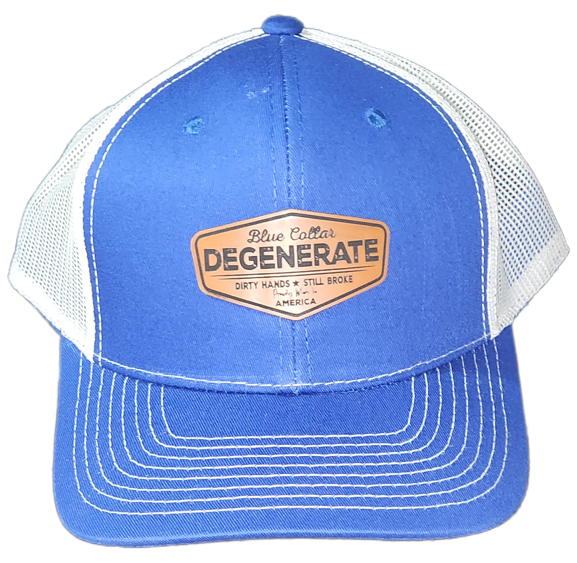 Blue Collar Degenerate Hat - Snap-Back Patch Cap Epic Sports