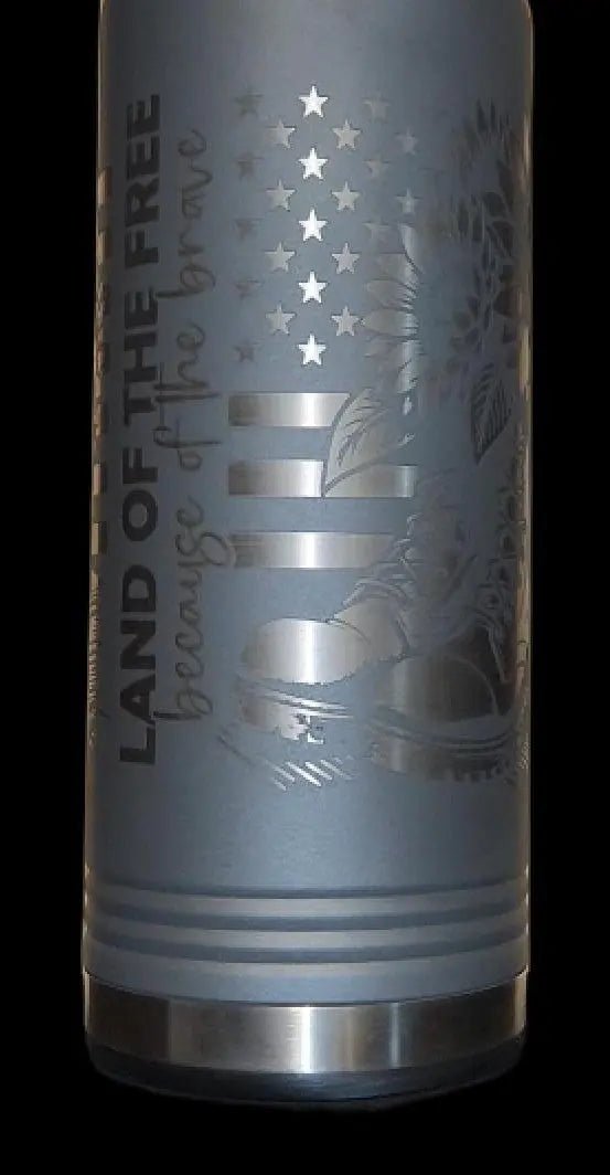 Service Member Bottle 2 - Multiple Sizes, Colors, and Laser Customization - Smalltown Connetchin