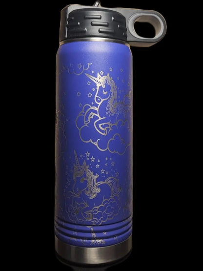 Unicorn Bottle - Multiple Sizes, Colors, and Laser Customization - Smalltown Connetchin