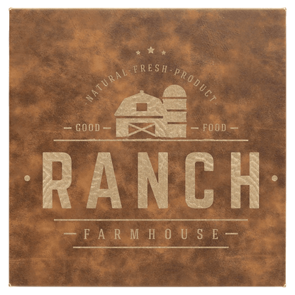 Wall Decor - Custom Laser Etched Leatherette Panel - Smalltown Connetchin