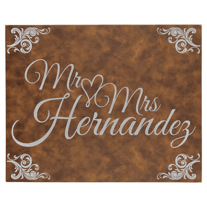 Wall Decor - Custom Laser Etched Leatherette Panel - Smalltown Connetchin