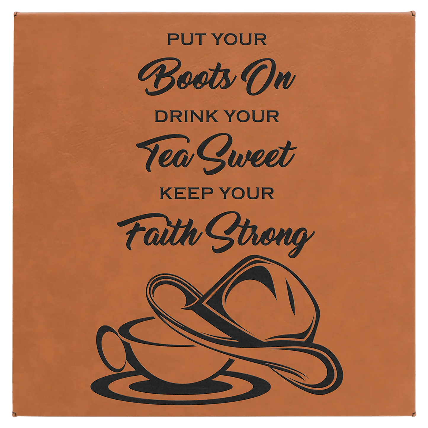 Wall Decor - Custom Laser Etched Leatherette Panel - Smalltown Connetchin