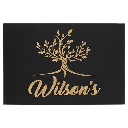 Wall Decor - Custom Laser Etched Leatherette Panel - Smalltown Connetchin