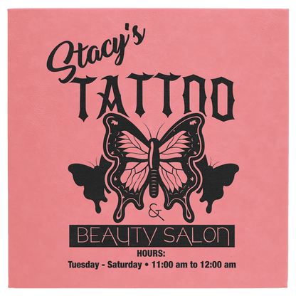 Wall Decor - Custom Laser Etched Leatherette Panel - Smalltown Connetchin