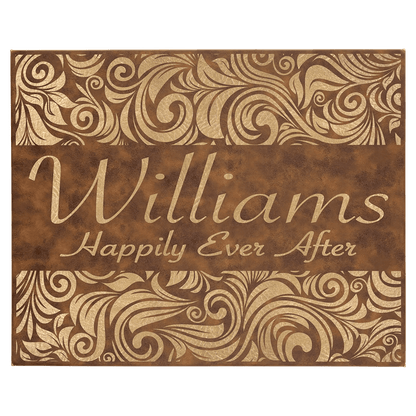 Wall Decor - Custom Laser Etched Leatherette Panel - Smalltown Connetchin