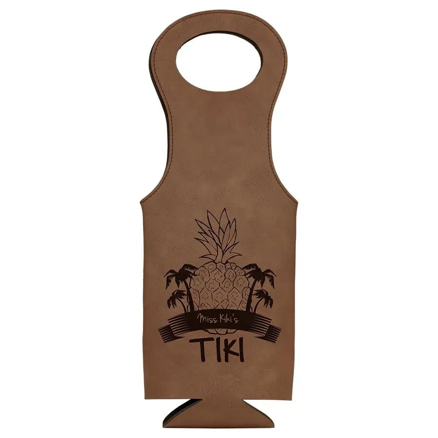 Wine Carrying Bag - Personalized Leatherette - Smalltown Connetchin