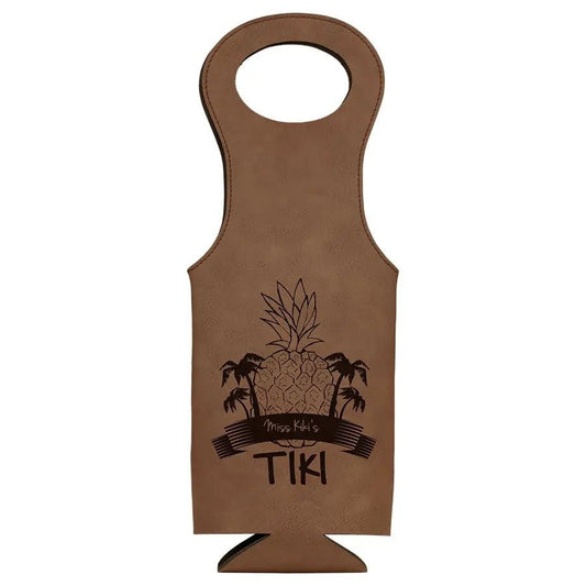 Wine Carrying Bag - Personalized Leatherette - Smalltown Connetchin