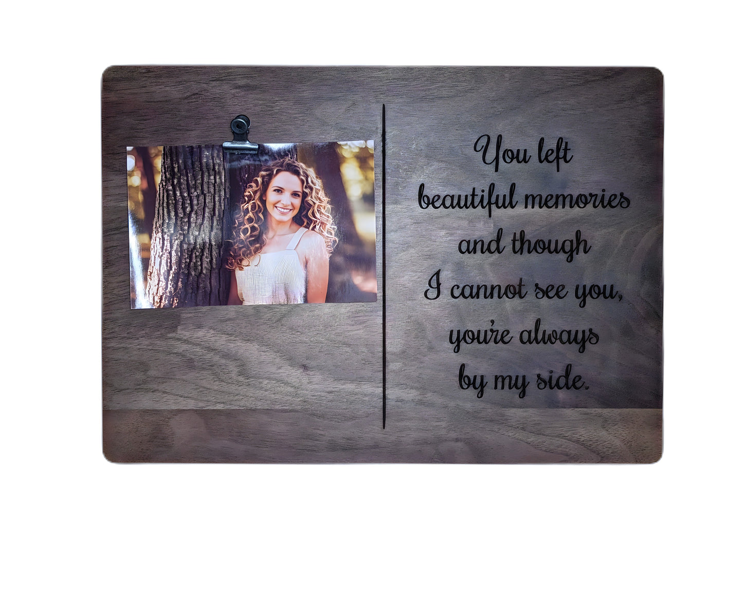 Black Walnut Memorial Plaque - Beacon Laser Creations LLC